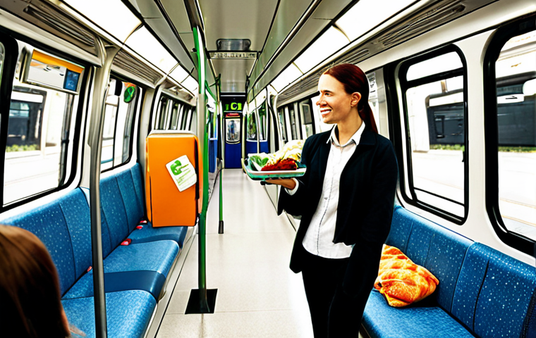 **Image:** A person making environmentally conscious choices in daily life (using public transport, buying energy-efficient appliances, eating less meat) to reduce their personal carbon footprint. Visual style: Bright and positive, emphasizing individual action.